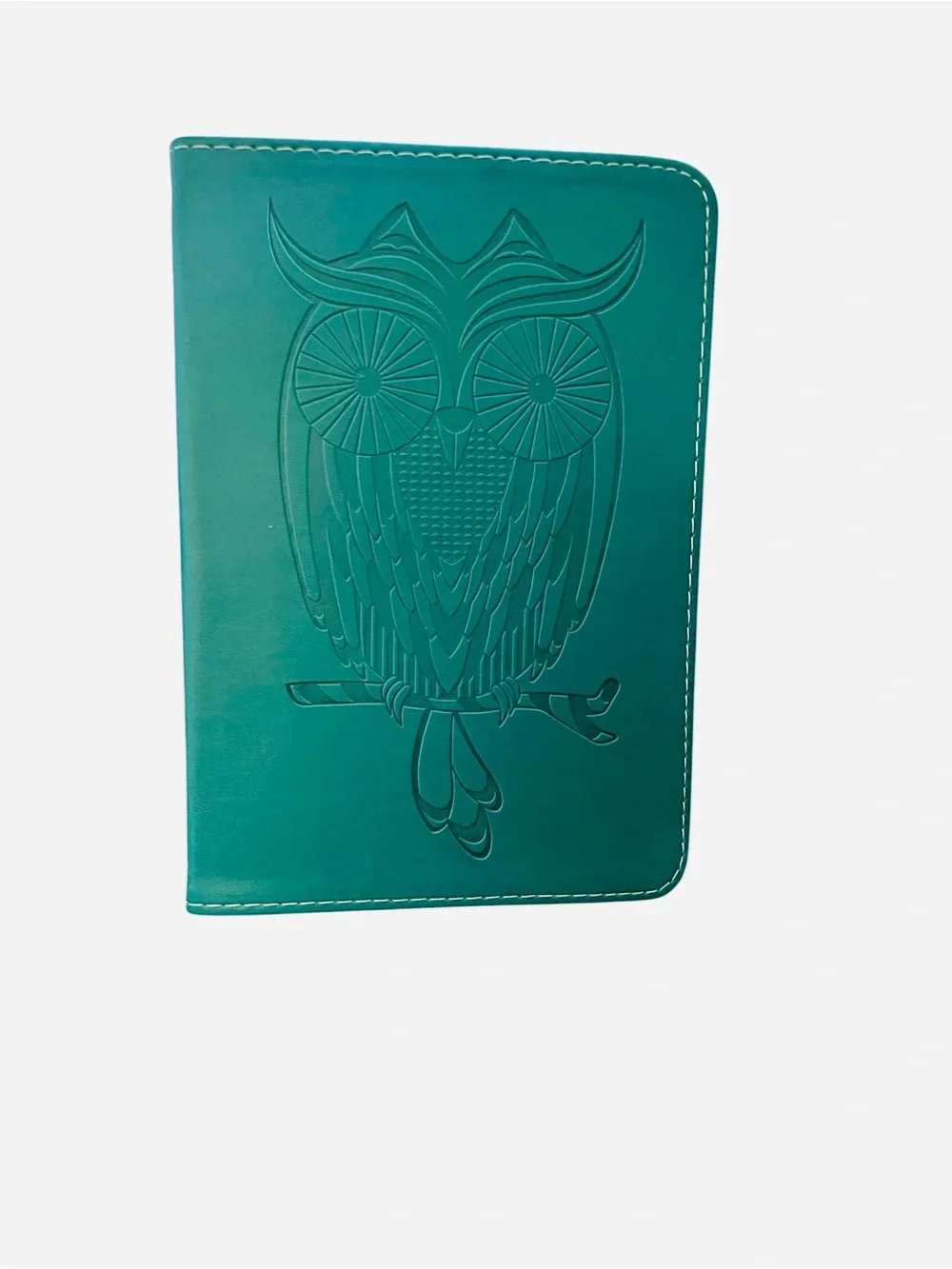 Piccadilly Debossed Leatherlook Owl Teal Journal